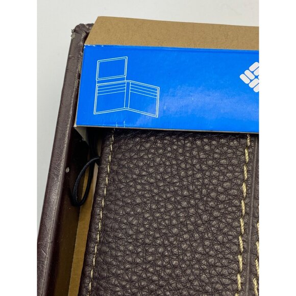 Columbia Passcase Wallet Genuine Leather Brown still in box - Picture 3 of 12